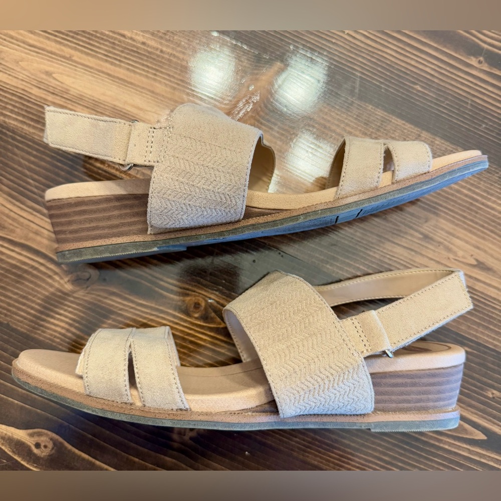 Dr.‎ Scholl's Freestone Tan Wedge Slingback Sandals Size 8.5